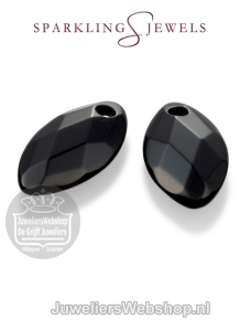 sparkling jewels earring editions facet onyx ear leaf eardrops eagem07-fclf-s