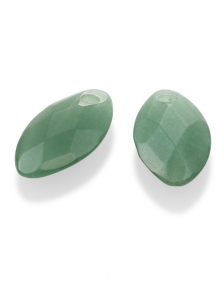 sparkling jewels earring editions facet green aventurine ear leaf eardrops eagem29-fclf-s