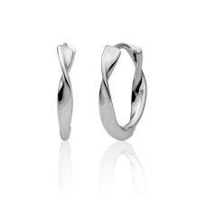 Sparkling Jewels Fuse Creolen Silver Huggies EAS28