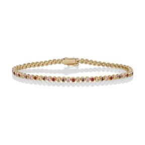 Sparkling Jewels Vergulde Tennis Armband LK-TBG-02-M-MULTI02