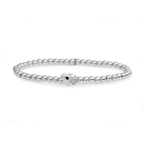 sparkling jewels mom bracelet silver SB-S-4MM-DHEART