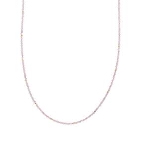 Sparkling Jewels Beaded Necklace 2mm Pink Opalite NLK04G-G66 42cm+2cm