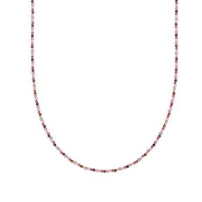 Sparkling Jewels Beaded Necklace 2mm Multi Gem NLK04G-MULTI02 42cm+2cm