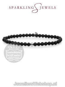 sparkling jewels armband onyx saturn small 4mm sb-gem07-add-4mm