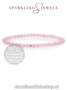 sparkling jewels armband rose quartz saturn small 4mm sb-gem13-add-4mm