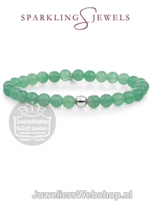 sparkling jewels armband green anventurine saturn large 6mm sb-gem29-add-6mm