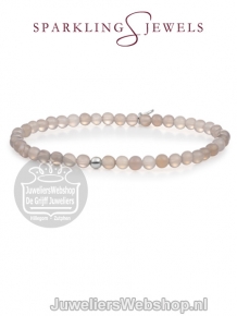 sparkling jewels armband grey agate saturn small 4mm sb-gem31-add-4mm