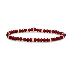 Sparkling Jewels Ruby Quartz Roundel Armband SBG-GEM50-MIX-RDL