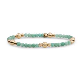 Sparkling Jewels Rich Green Amazonite Bold Mix Armband BLK01G-G57