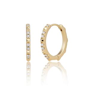 sparkling jewels Gold Edge CZ creolen eag31
