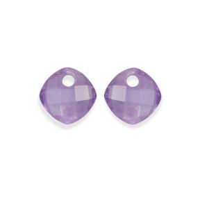 Sparkling Jewels Eardrops Amethyst Cushion Cut EAGEM05-CC