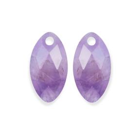 Sparkling Jewels Eardrops Amethyst Ear Leaf EAGEM05-FCLF-S