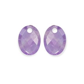 Sparkling Jewels Eardrops Amethyst Medium Oval EAGEM05-MO
