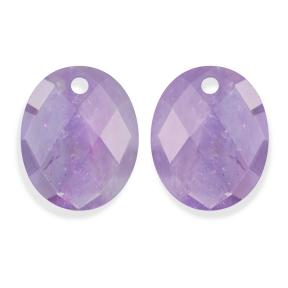 Sparkling Jewels Eardrops Amethyst Round Oval EAGEM05-RO