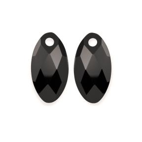 sparkling jewels earring editions facet onyx ear leaf eardrops eagem07-fclf-s