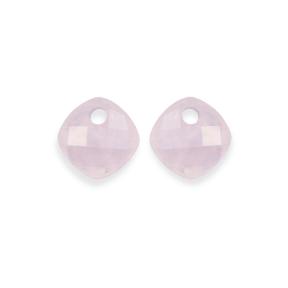 Sparkling Jewels Eardrops Rose Quartz Cushion Cut EAGEM13-CC
