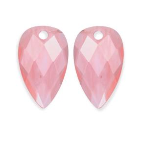 Sparkling Jewels Eardrops Facet Cherry Quartz Blossom EAGEM25-BS