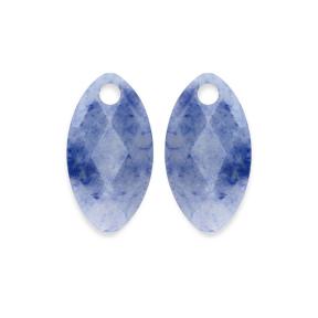 Sparkling Jewels Eardrops Earring Editions Facet Blue Aventurine Ear Leaf EAGEM37-FCLF-S