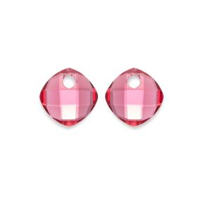 Sparkling Jewels Eardrops Fuchsia Quartz Cushion Cut EAGEM51-CC