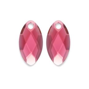 Sparkling Jewels Eardrops Earring Editions Facet Fuchsia Quartz Ear Leaf EAGEM51-FCLF-S