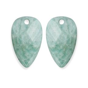 Sparkling Jewels Eardrops Rich Green Amazonite Blossom EAGEM57-BS