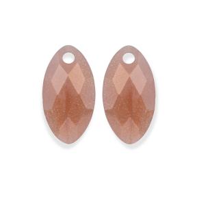 Sparkling Jewels Eardrops Sunstone Ear Leaf EAGEM58-FCLF-S