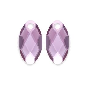 Sparkling Jewels Eardrops Facet Aubergine Quartz Ear Leaf EAGEM59-FCLF-S