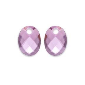 Sparkling Jewels Eardrops Aubergine Quartz Medium Oval EAGEM59-MO
