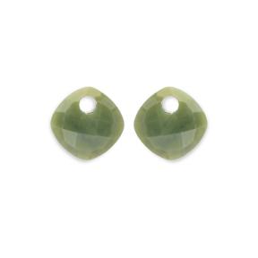 Sparkling Jewels Eardrops Southern Jade Cushion Cut EAGEM61-CC