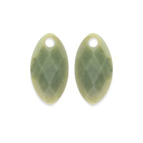 Sparkling Jewels Eardrops Facet Southern Jade Ear Leaf EAGEM61-FCLF-S