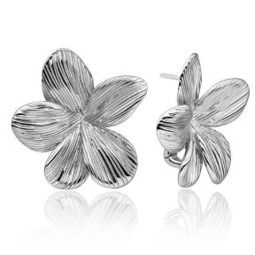 Sparkling Jewels Oorstekers Flora Silver EAS37