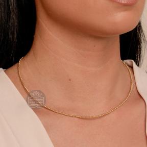 sparkling jewels Essential Beaded Necklace NLK-G-2MM