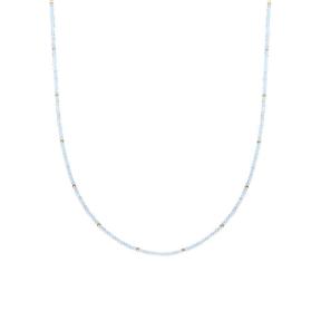 Sparkling Jewels Beaded Necklace 2mm Opalite NLK04G-G14 42cm+2cm