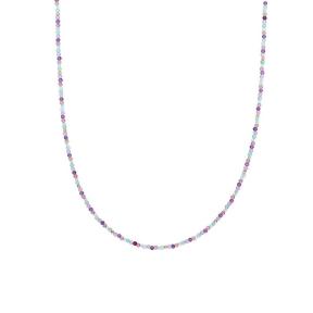 Sparkling Jewels Beaded Necklace 2mm Multi Gem NLK04G-MULTI01 42cm+2cm