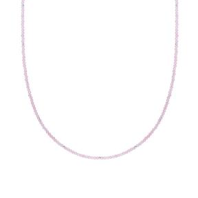 Sparkling Jewels Beaded Necklace 2mm Rose Quartz Silver NLK04S-G13 42cm+2cm