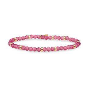 Sparkling Jewels Fuchsia Quartz Roundel Interstellar Armband SBG-GEM51-MIX-RDL