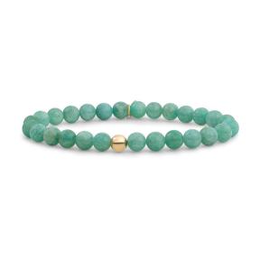 Sparkling Jewels Rich Green Amazonite Saturn 6mm Armband SBG-GEM57-ADD-6MM