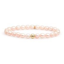 Sparkling Jewels Peach Pearl Saturn 6mm Armband SBG-P03-ADD-6MM