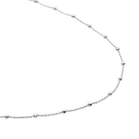 Sparkling Jewels Ketting Faceted Ball Chain 50 cm Silver SN-SBS-050