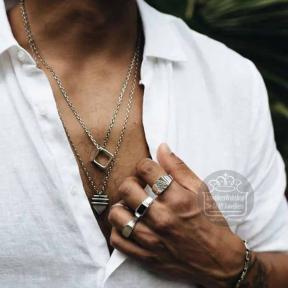 Taj Amsterdam zilveren Gunnar ketting MN02