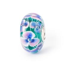 Trollbeads Bloemengedachte glas kraal TGLBE-20348
