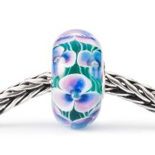 Trollbeads Bloemengedachte glas kraal TGLBE-20348