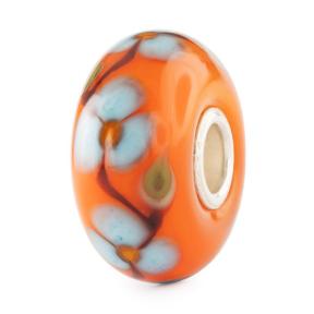 Trollbeads Blauwe Bloei glas kraal TGLBE-20466