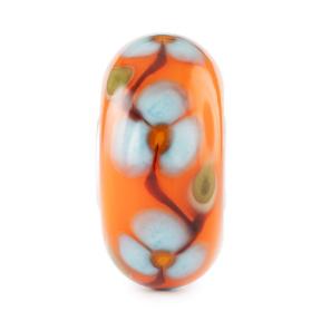 Trollbeads Blauwe Bloei glas kraal TGLBE-20466