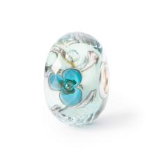 Trollbeads Schoonheid in blauw glas kraal TGLBE-30088