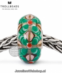 Trollbeads TGBLE-10428 betoverende bloemen glaskraal