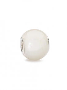 Trollbeads ronde witte maansteen kraal TSTBE-00017