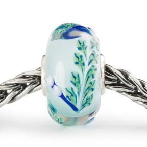 Trollbeads Blauwe Wilg glas kraal TGLBE-20406