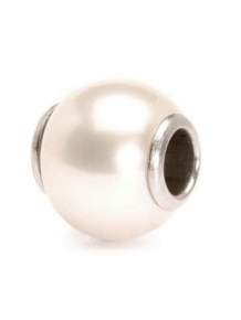 trollbeads kraal witte parel TAGBE-00085 parel zilver