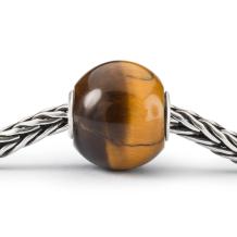 Trollbeads Jumbo Rond Geel Tijgeroog kraal TSTBE-10017 goudbruin